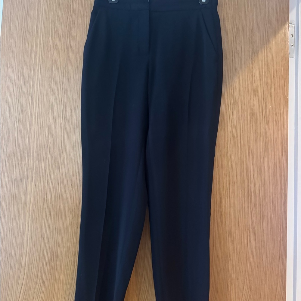 J. Crew Black Straight Leg Pants Elastic Waist